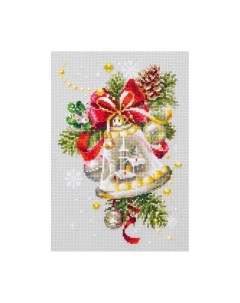 Набор для вышивания Рождественский колокольчик 100 232 16х23 см Чудесная игла