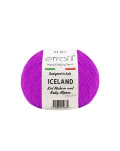 Пряжа для вязания Iceland 50г 250м кид мохер 70614 фиолетовый 10 мотков Etrofil