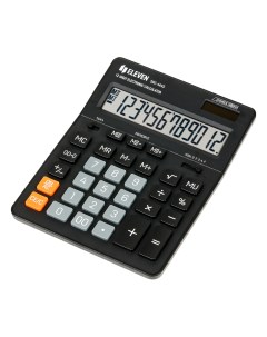 Калькулятор настольный 12 разрядов 155 205 36мм двойное питание черный Eleven