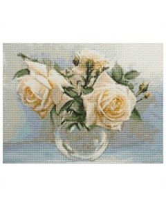 Алмазная мозаика Белые розы Cristyle