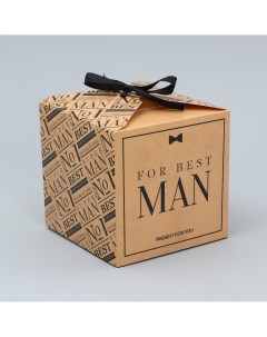 Коробка складная for best man 12 х 12 х 12 см Дарите счастье