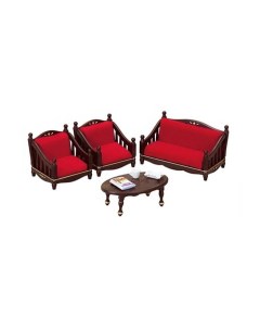 Классическая коричневая мебель для гостиной Sylvanian families