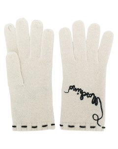 Moschino pre owned перчатки с вышивкой 7 нейтральные цвета Moschino pre-owned