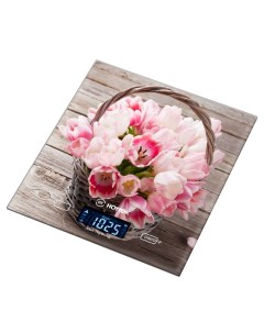 Кухонные весы HT 962 023 розовые тюльпаны Hottek