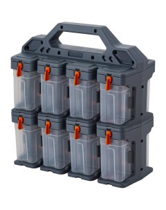 Ящик органайзер для инструментов 15х31х32 см пластик Expert пластиковый замок серо свинцовый оранжев Blocker