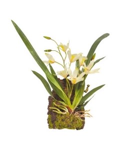 Декоративное растение Hanging Orchid белое 20х30см Германия Lucky reptile