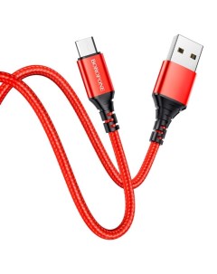 Кабель BX54 micro USB USB 2 4 А 1 м нейлоновая оплетка красный Borofone