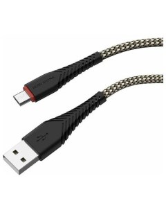 Кабель BX1 USB Micro USB PVC оплётка 2 4A 1 м черный Borofone