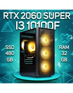 Системный блок i3 10100f RTX 2060 SUPER RAM 32 ГБ SSD 480 ГБ COMP775 Engageshop