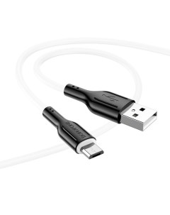 Кабель BX63 micro USB USB 2 4 А 1 м TPE оплетка белый Borofone