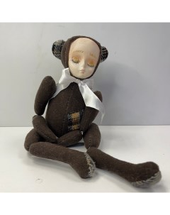Мягкая игрушка Кукла с гульками ручная работа 20 см Nobrand