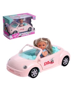 Кукла малышка в путешествии с машиной питомцем и аксессуарами МИКС Lyna