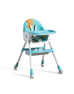 Детский стульчик для кормления Q2 синий Luxmom