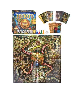 Настольная игра ходилка квадрат Золото майя 40 карточек Умка