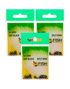 Кольца заводные Fish Season SPLIT RING 6009 Mat Black 5 0 мм 8 кг 54 шт 3уп Fish seasons