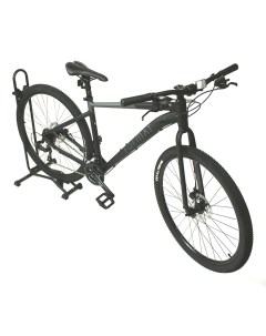 Велосипед горный 29 1432 рама L черный темно серый матовый Format