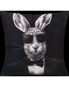 Подушка Кролик 40x40 см цвет черно белый Seasons