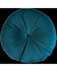 Подушка Бархат 37 см цвет морская глубина Linen way