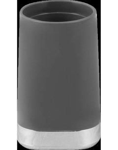 Стакан для зубных щёток Gloss пластик цвет тёмно серый Nobrand