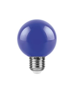 Светодиодная лампа шар 3 Вт E27 синяя матовая Feron