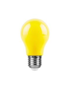Светодиодная лампа груша 3 Вт E27 желтая матовая Feron