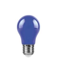 Светодиодная лампа груша 3 Вт E27 синяя матовая Feron