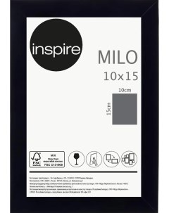Рамка Milo 10х15 см цвет чёрный Inspire