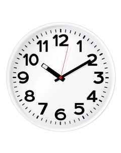Настенные часы Классика в белом D30 см пластик цвет белый Troykatime
