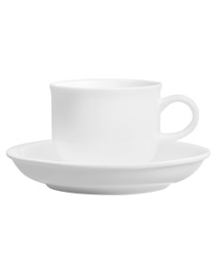 Чашка кофейная с блюдцем Элемент 100 мл фарфор костяной Mix&match