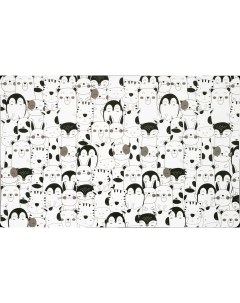 Салфетка сервировочная Пингвины 26x41 см прямоугольная ПВХ цвет белый чёрный серый Nobrand