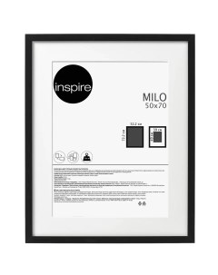 Рамка Milo 50x70 см цвет черный Inspire