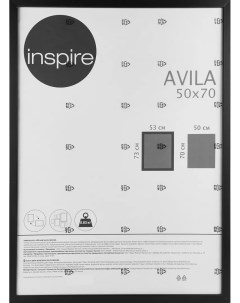 Рамка Avila 50x70 см МДФ цвет черный Inspire