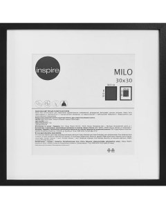 Рамка Milo 30x30 см цвет черный Inspire