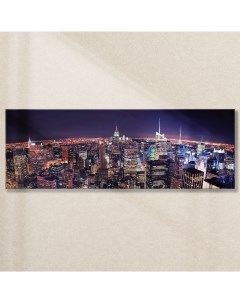 Картина на стекле Ночной Манхэттен AG 33 01 33х95 см Postermarket