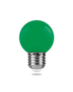 Светодиодная лампа 1 Вт E27 зеленая матовая Feron