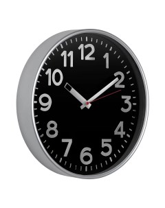 Настенные часы D30 см пластик цвет серебристый Troykatime