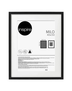 Рамка Milo 40x50 см цвет черный Inspire