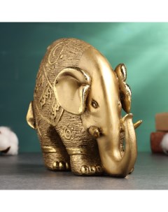 Фигура Слон c символами 18х25х11см бронза Хорошие сувениры