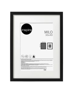 Рамка Milo 30x40 см цвет черный Inspire
