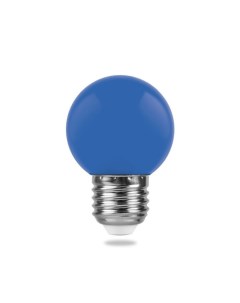 Светодиодная лампа 1 Вт E27 синяя матовая Feron