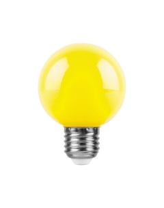 Светодиодная лампа шар 3 Вт E27 желтая матовая Feron