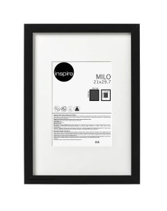 Рамка Milo 21x29 7 см цвет черный Inspire
