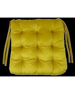 Сидушка для стула Бархат 40x36 см цвет жёлтый Nobrand