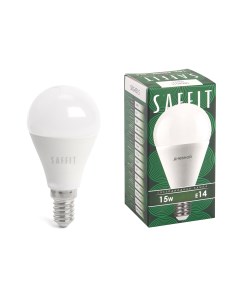 Лампа светодиодная SAFFIT SBG4515 Шарик E14 15W 6400K Комплект из 10 шт Feron saffit