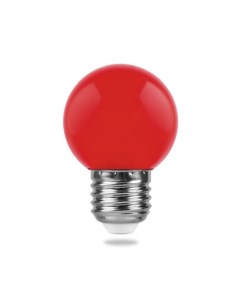 Светодиодная лампа 1 Вт E27 красная матовая Feron