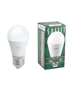 Лампа светодиодная SAFFIT SBG4515 Шарик E27 15W 6400K 10 шт Feron saffit