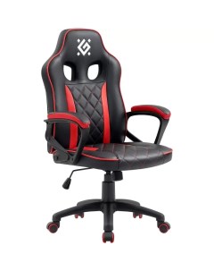 Кресло игровое Saga полиуретан чёрный красный 50 мм уценённый товар 1 шт Defender