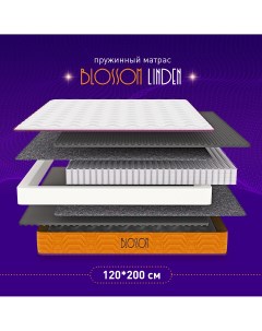 Ортопедический матрас Linden Независимые пружины 120х200 Blossom