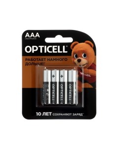 Батарейка алкалиновая AAA LR03 4BL 10253921 4шт упак Opticell