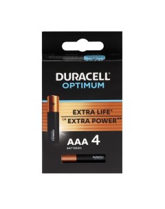 Батарейка алкалиновая OPTIMUM AAA LR03 4BL 1 5В блистер 4 шт Duracell